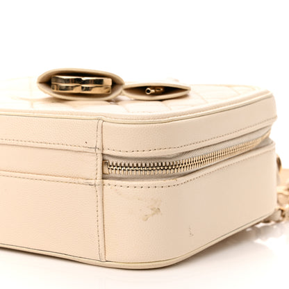 Chanel Caviar Quilted Medium CC Filigree Vanity Case Light Beige 9 of 13