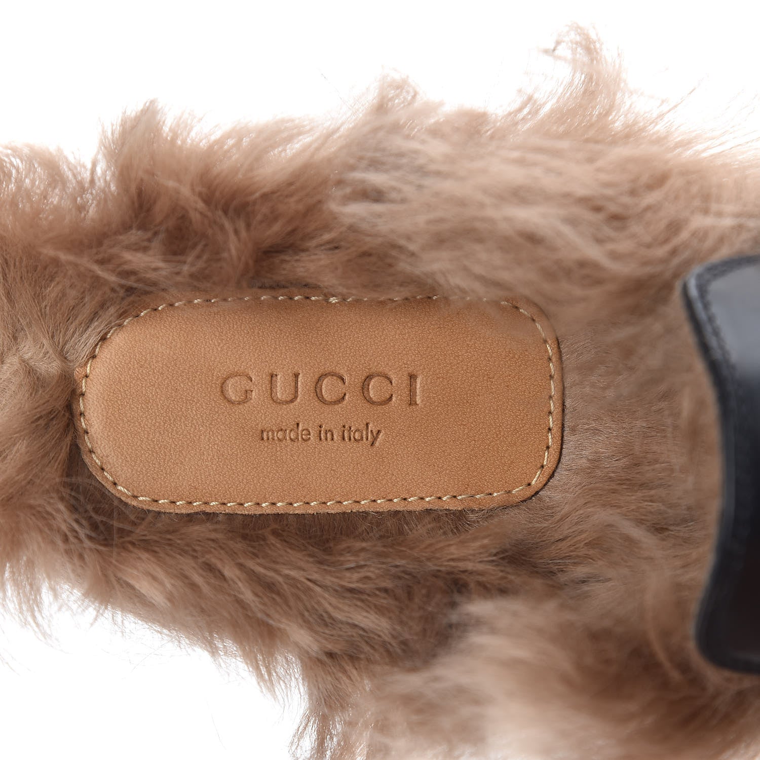 Gucci Calfskin Fur Womens Princetown Slippers 38.5 Black 7 of 7