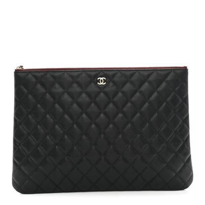 Chanel Caviar Quilted Large Cosmetic Case Black 1 of 7