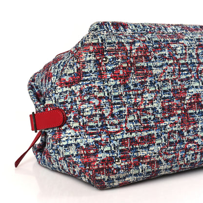 Chanel Tweed Lambskin Large Bowler Red 8 of 11