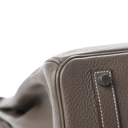 Hermes Taurillon Clemence Birkin 35 Etoupe 13 of 16
