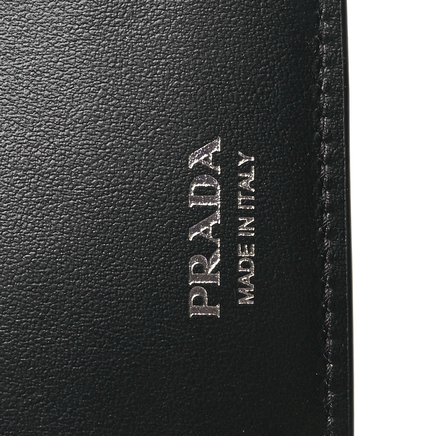 Prada Vitello Daino Triangle Continental Zip Wallet  Black 7 of 8