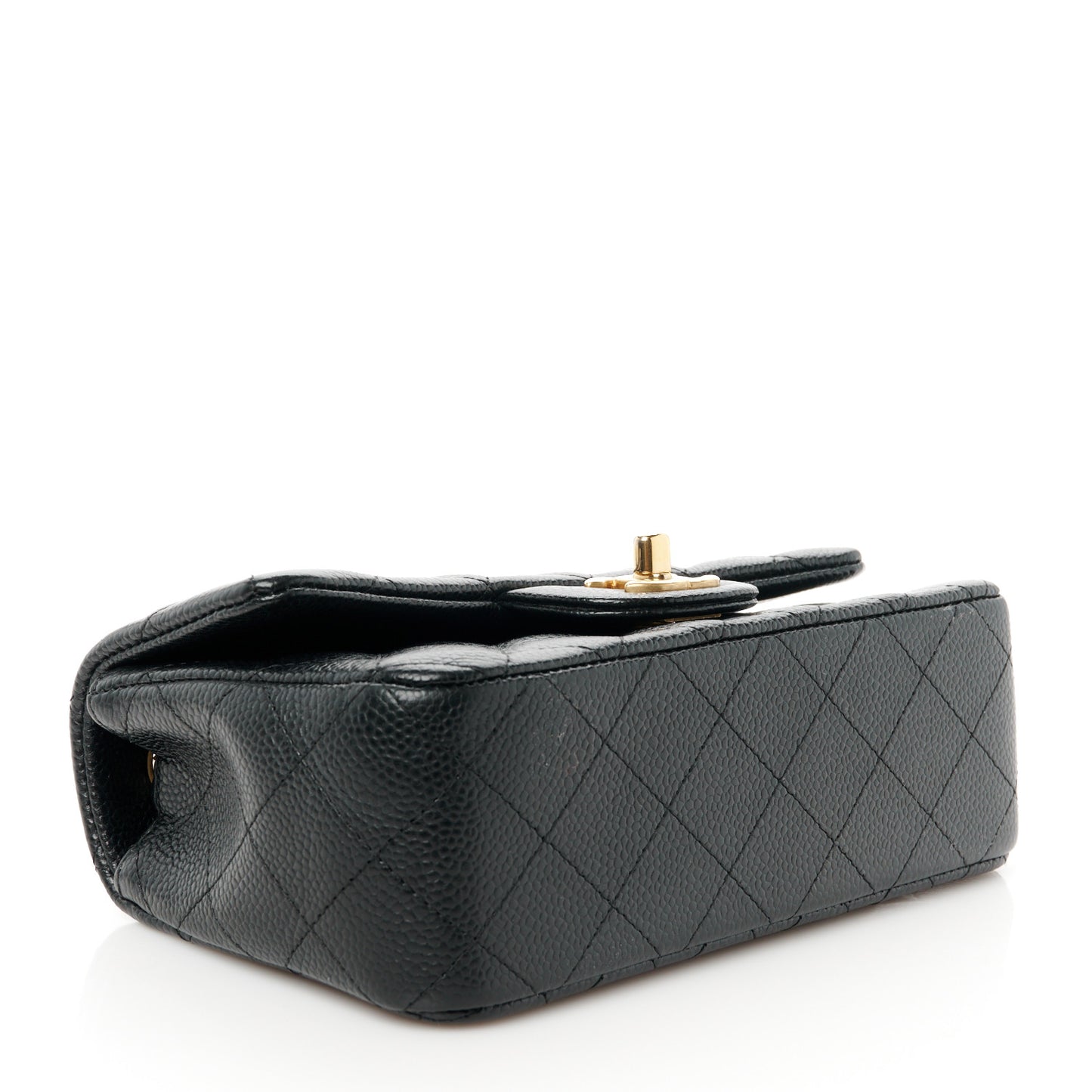 Caviar Quilted Mini Rectangular Flap Black
