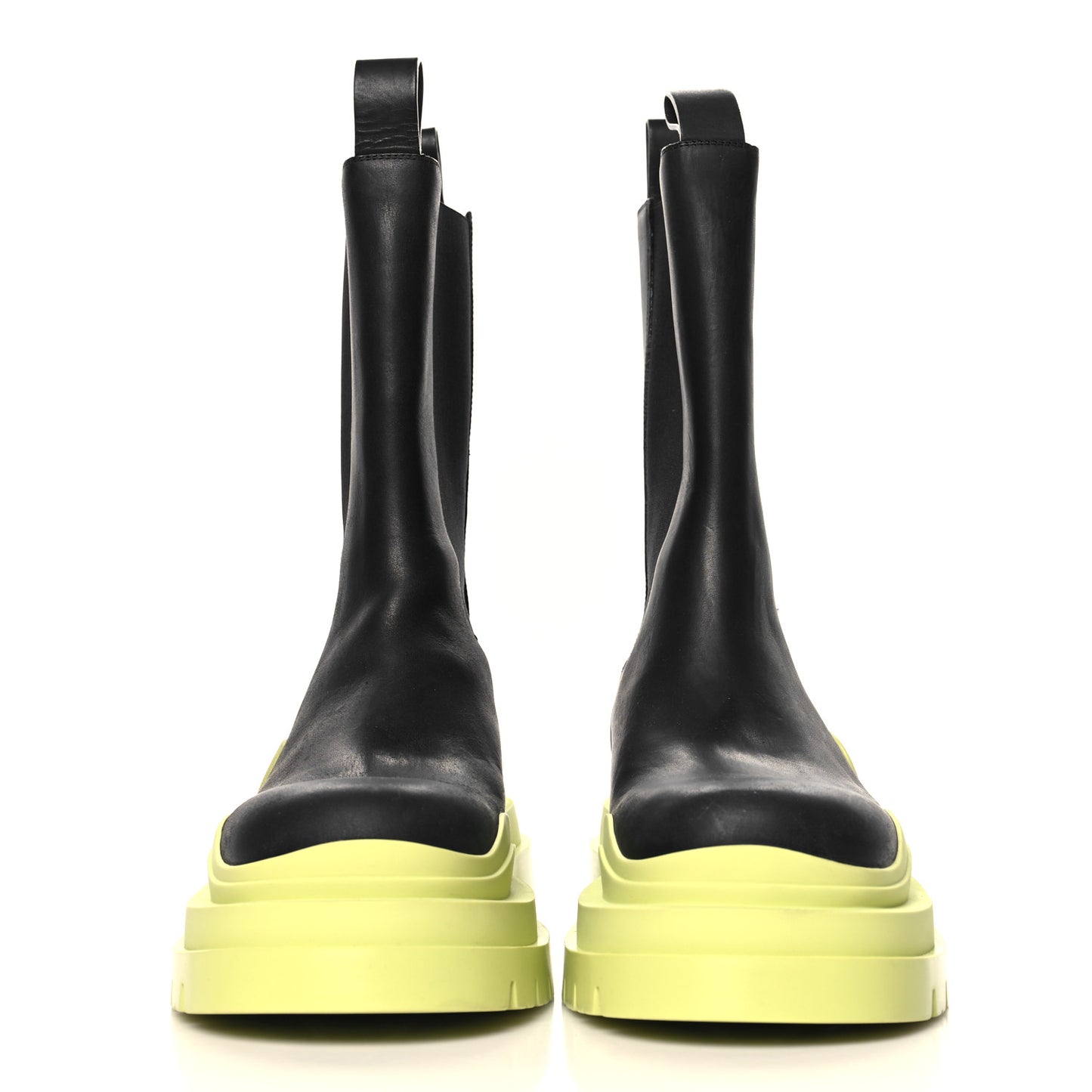 Calfskin The Tire Chelsea Boots 40.5 Black Seagrass