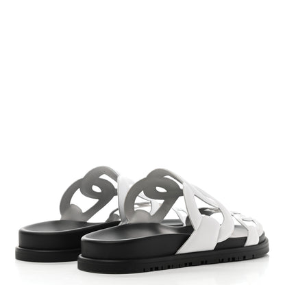 Hermes Nappa Womens Extra Sandals 37 White 4 of 9