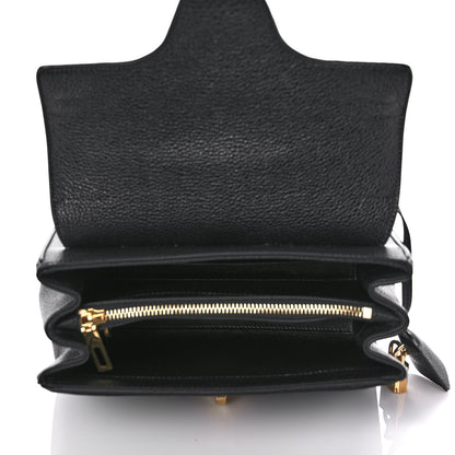 Celine Grained Calfskin Small 16 Top Handle Bag Black 5 of 11