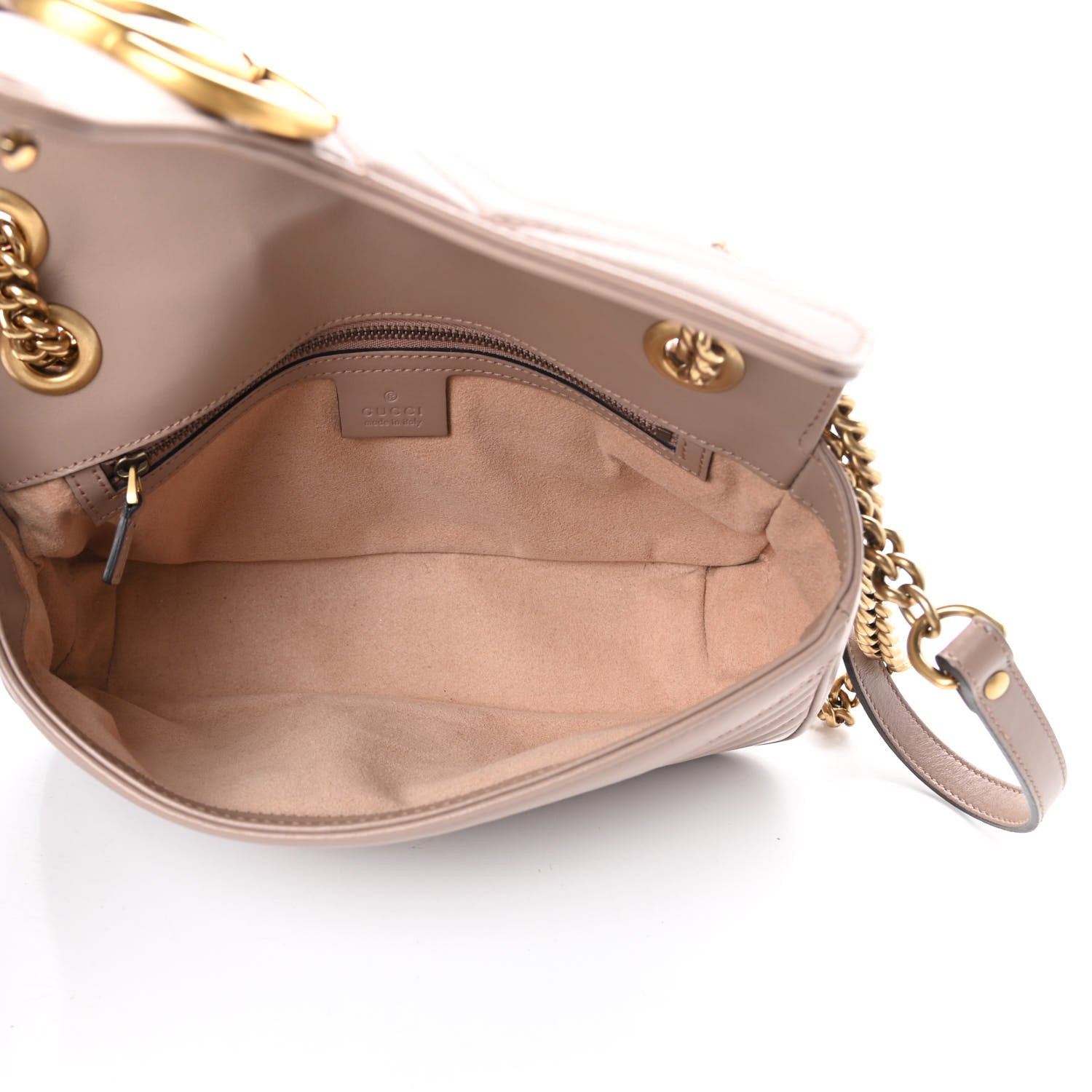 Gucci Calfskin Matelasse Small GG Marmont Shoulder Bag Porcelain Rose 4 of 10