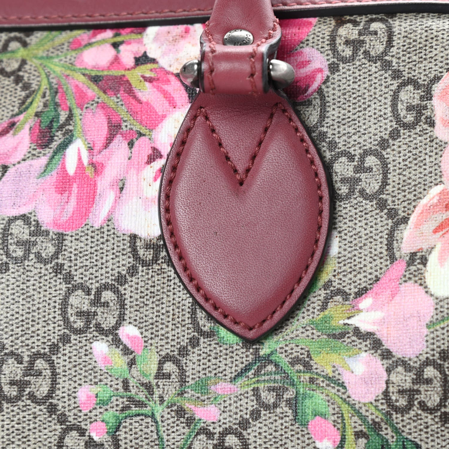 Gucci GG Supreme Monogram Blooms Small Boston Beige Multicolor Dry Rose 15 of 16