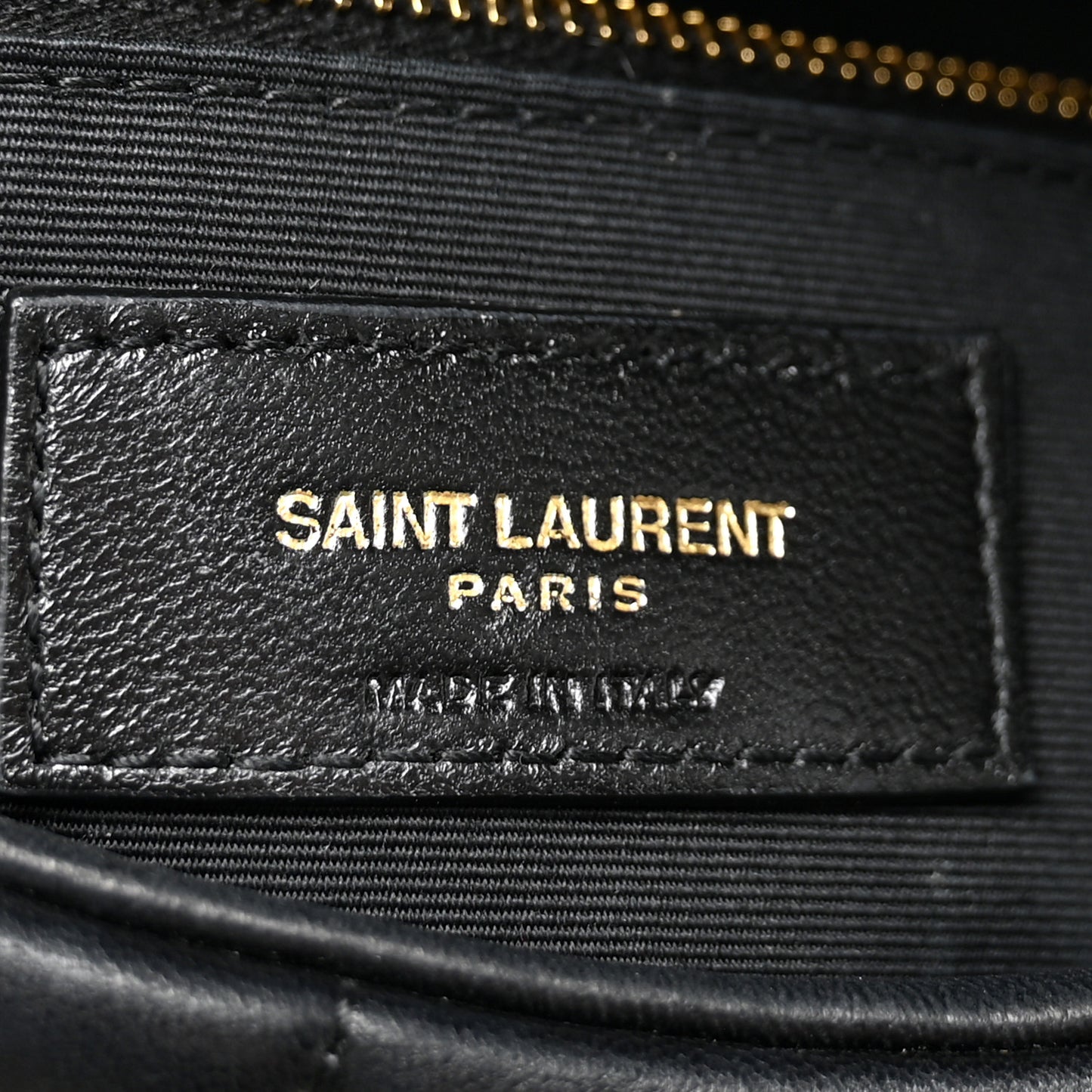 Lambskin Quilted Toy Loulou Puffer Monogram Chain Satchel Black
