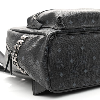 MCM Visetos Medium Side Studs Stark Backpack Black 12 of 15