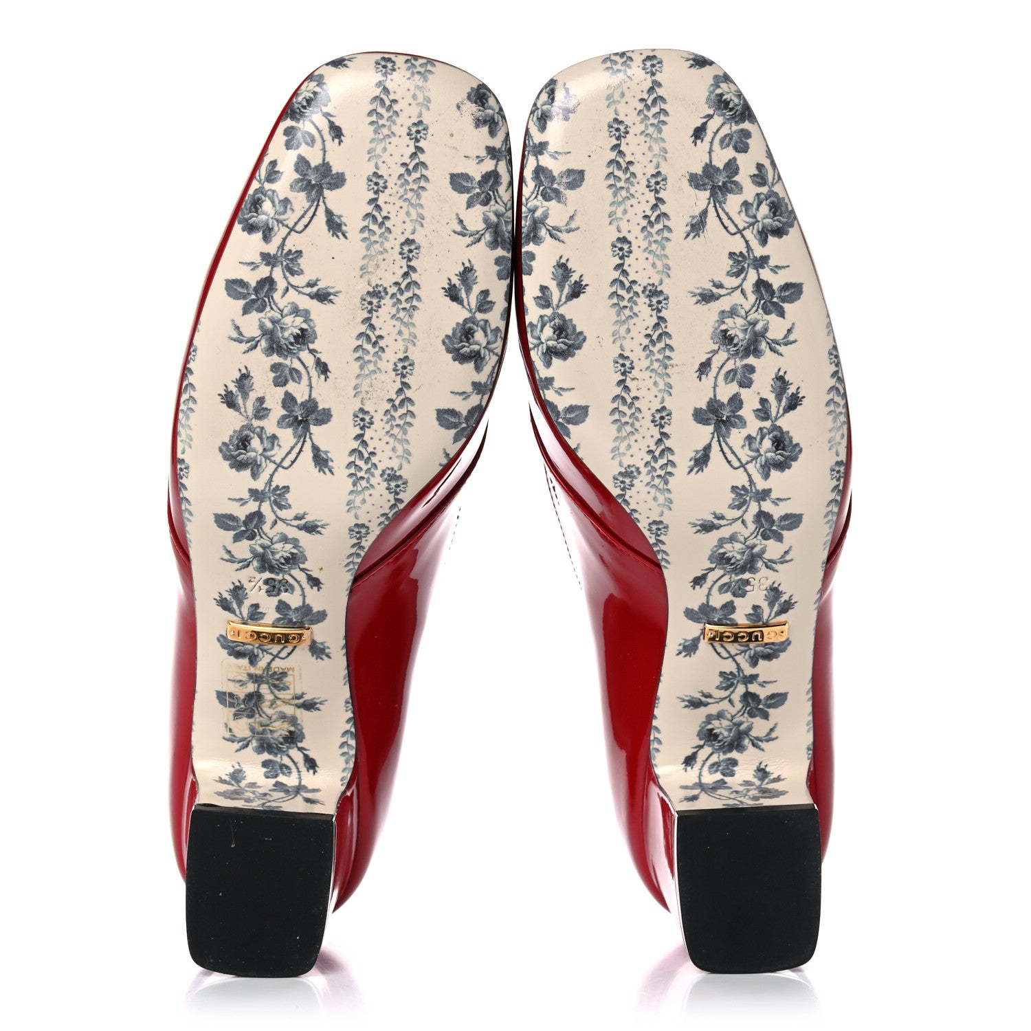 Gucci Vernice GG Victoire 55mm Loafer Pumps 35.5 Hibiscus Red 5 of 11