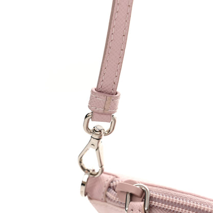 Prada Re-Nylon Vela Saffiano Mini Pochette Bag Alabastro 12 of 13