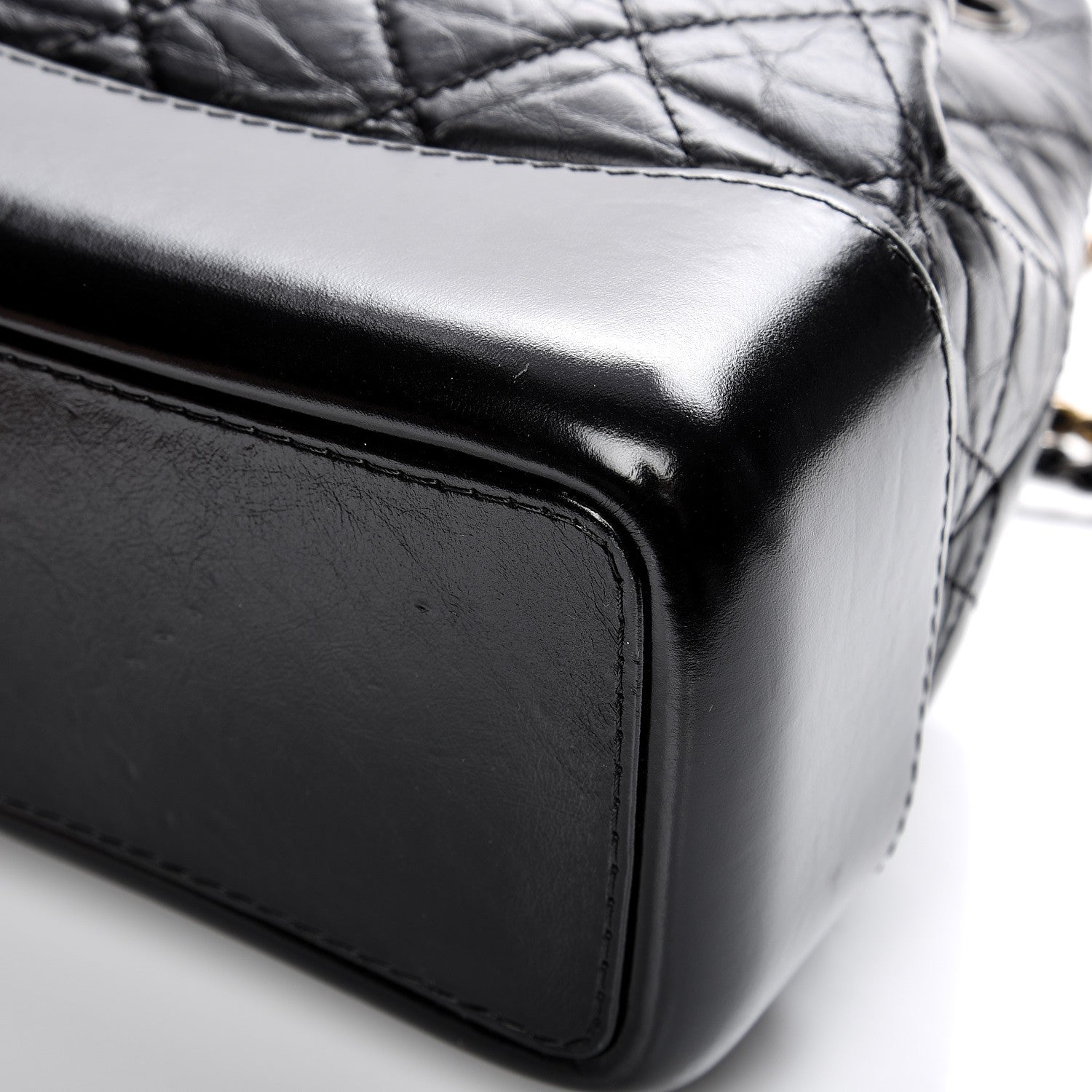 Chanel Aged Calfskin Quilted Gabrielle Backpack Black 8 of 10
