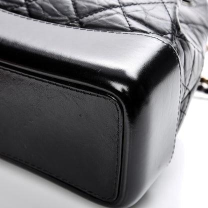 Chanel Aged Calfskin Quilted Gabrielle Backpack Black 8 of 10