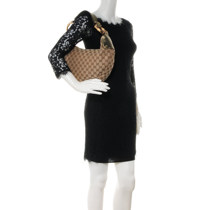 Gucci Monogram Bamboo Ring Hobo Metallic 2 of 7