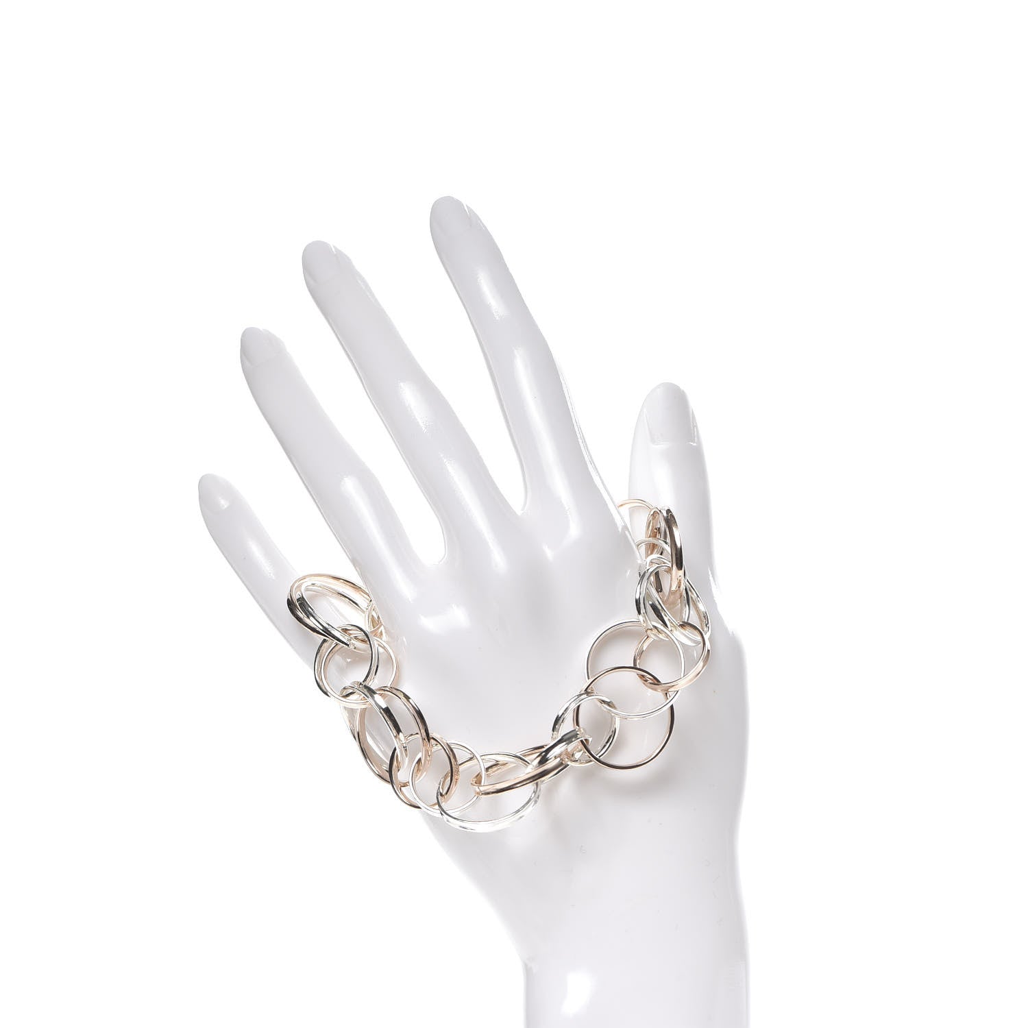 Tiffany Sterling Silver Rubedo 1837 Interlocking Circles Bracelet 2 of 6