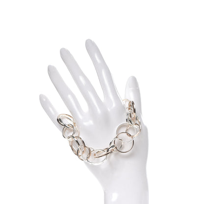 Tiffany Sterling Silver Rubedo 1837 Interlocking Circles Bracelet 2 of 6