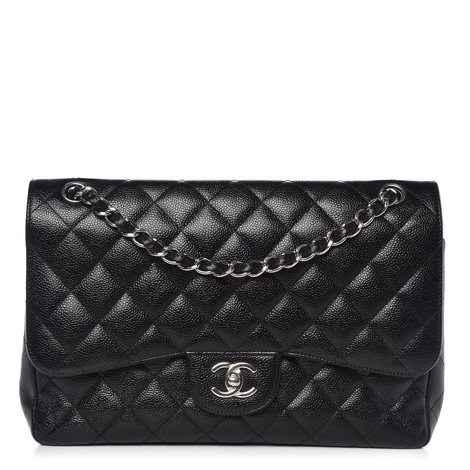 Chanel Caviar Quilted Jumbo Double Flap Black 1 of 13
