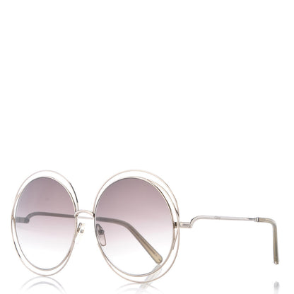 Chloe Oversize Round Carlina Oversized Round Sunglasses CE114S Silver Light Grey 1 of 7