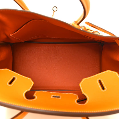 Hermes Epsom Candy Birkin 35 Jaune D'Or Feu 5 of 12