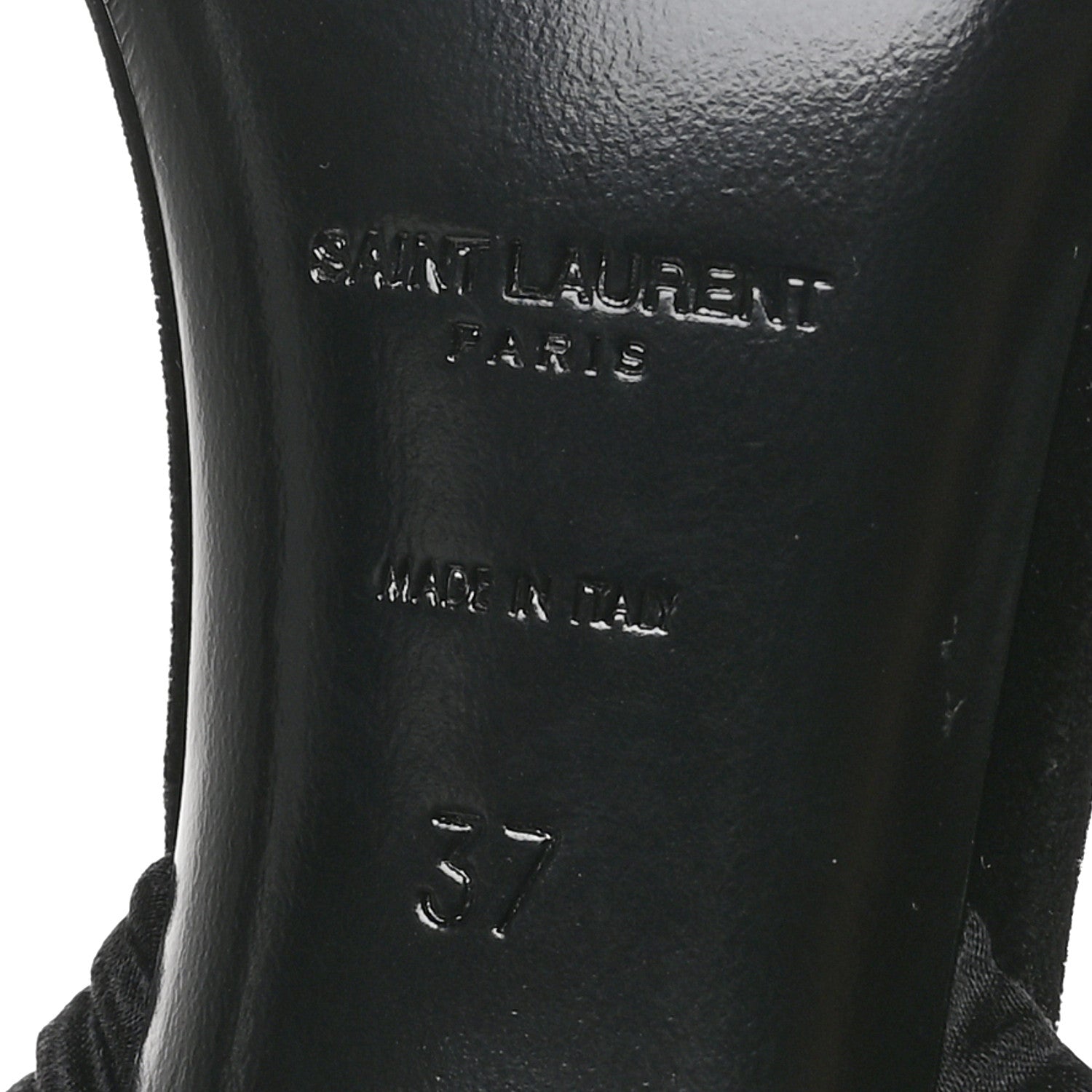 Saint Laurent Crepe Satin Pam 110 Sandals 37 Black 7 of 8