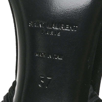 Saint Laurent Crepe Satin Pam 110 Sandals 37 Black 7 of 8