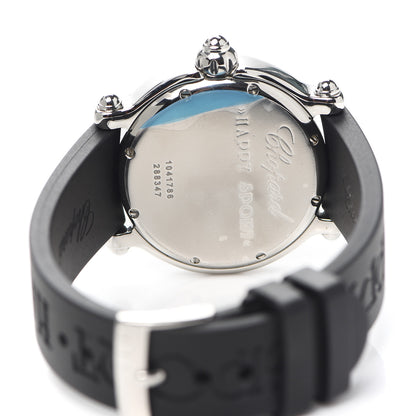 Chopard Stainless Steel Rubber Diamond 38mm Happy Sport Fish Quartz Watch Black 3 of 4