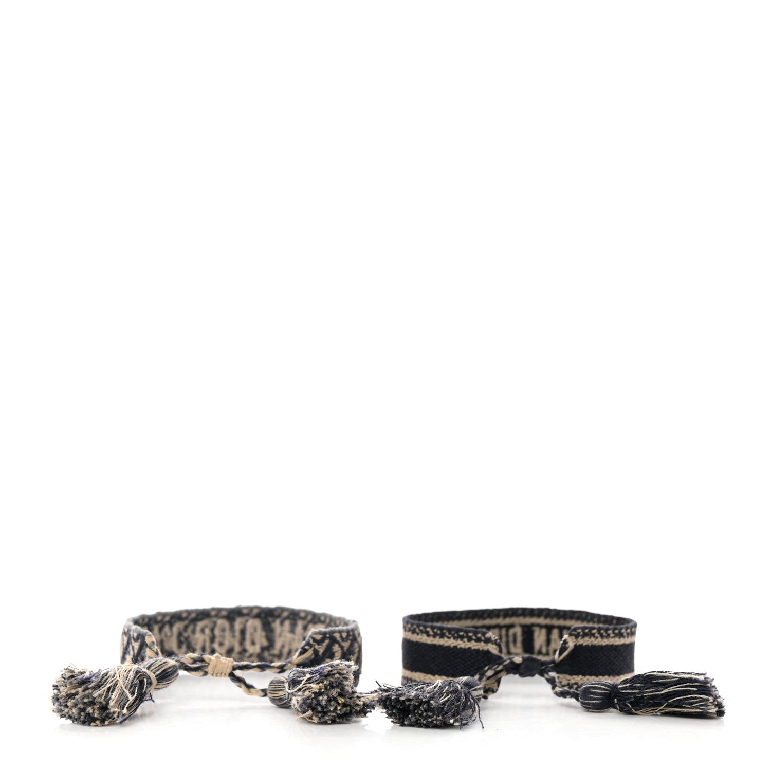 Christian Dior Woven Cotton J'Adior Friendship Bracelet Set Navy 3 of 4