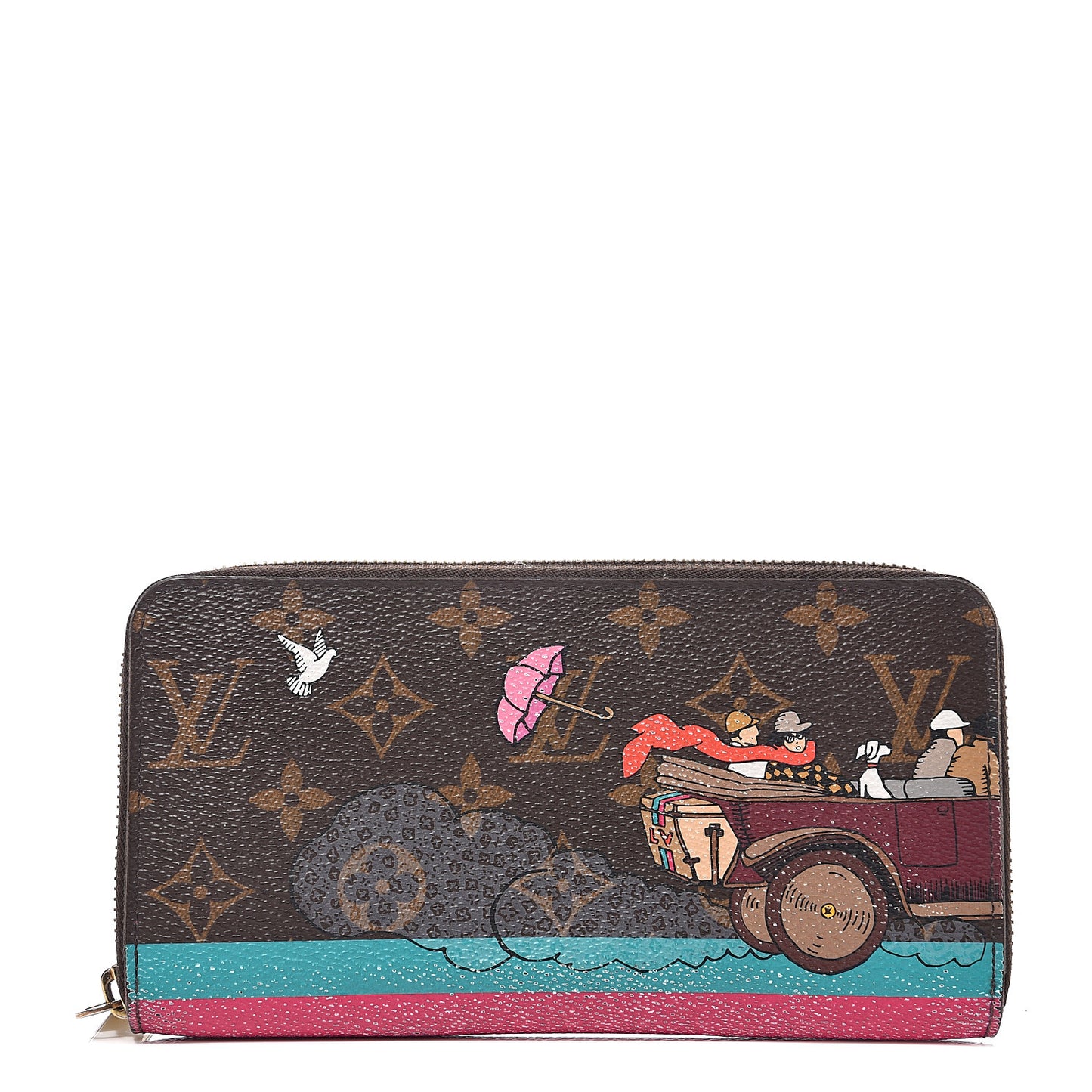 Monogram 2015 Christmas Animation Zippy Wallet Hibiscus