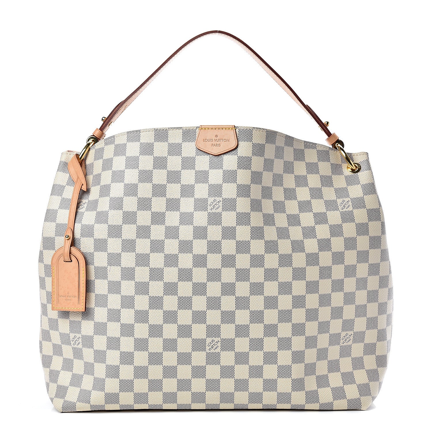 Louis Vuitton Damier Azur Graceful MM Rose Ballerine 1 of 13