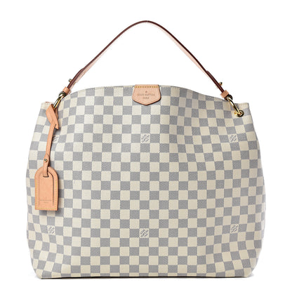 Louis Vuitton Damier Azur Graceful MM Rose Ballerine 1 of 13