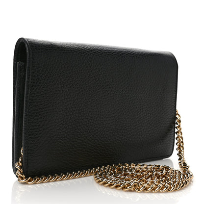 Gucci Calfskin Mini GG Marmont Chain Wallet Black 3 of 10