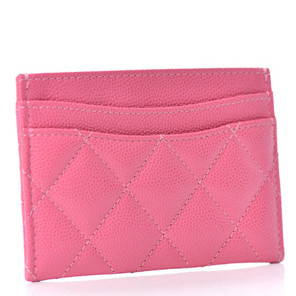 Chanel Caviar Quilted Card Holder Pink 3 of 7