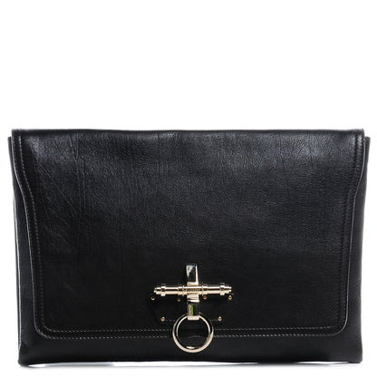 Givenchy Textured Calfskin Obsedia Clutch Black 1 of 8