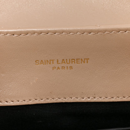Saint Laurent Calfskin Y Quilted Monogram Small Loulou Chain Satchel Dark Beige 6 of 15