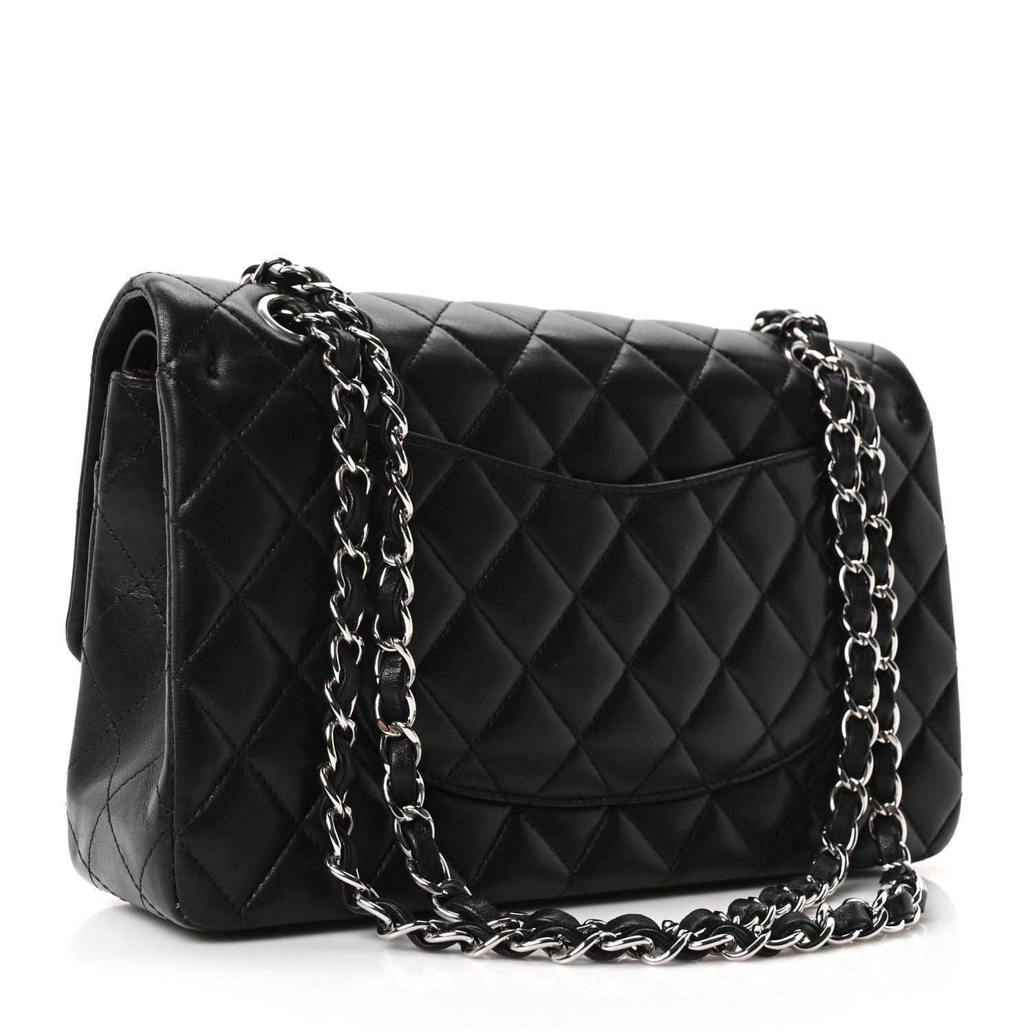 Chanel Lambskin Quilted Medium Double Flap Black 2 of 10