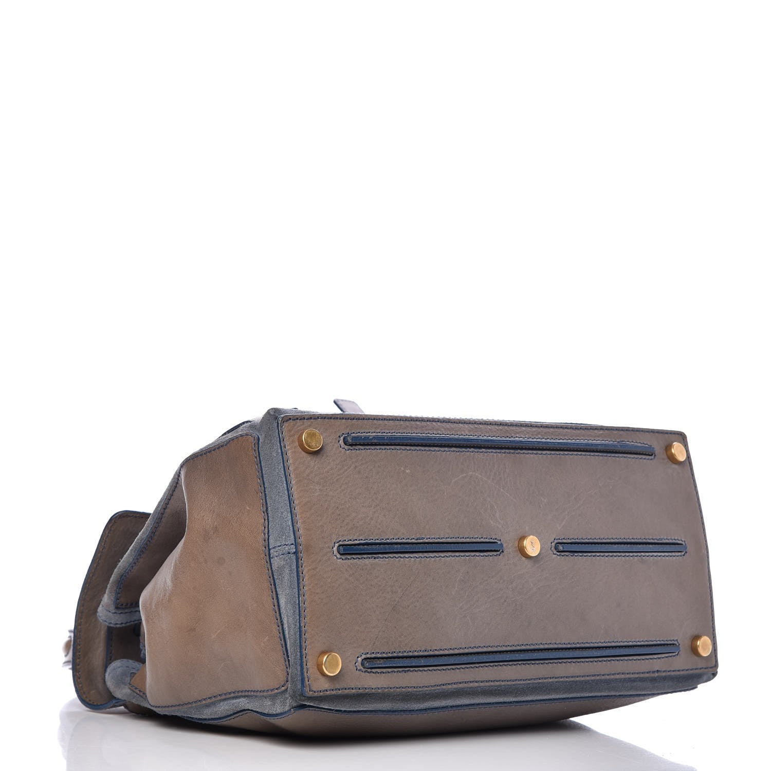 Saint Laurent Calfskin Canvas Medium Muse Two Grey 4 of 14