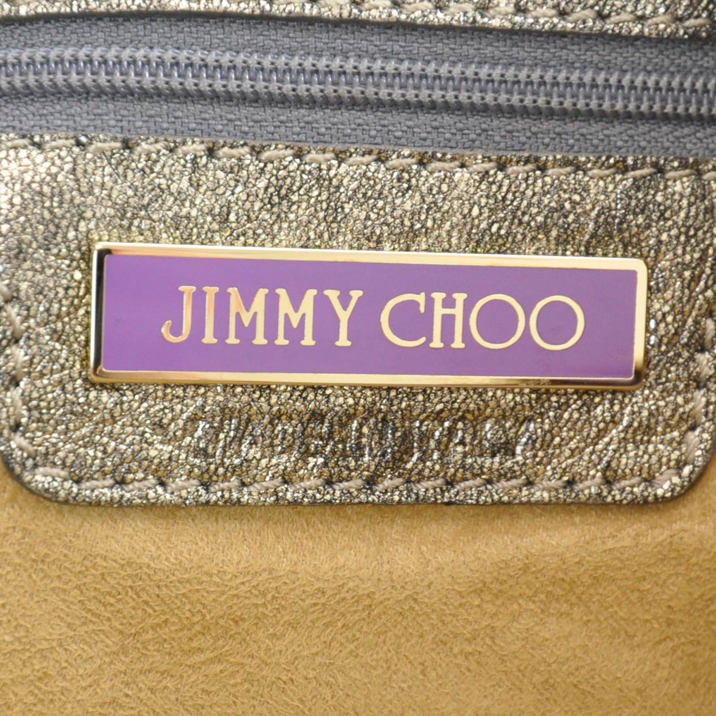Leather Mave Foldover Clutch Metallic