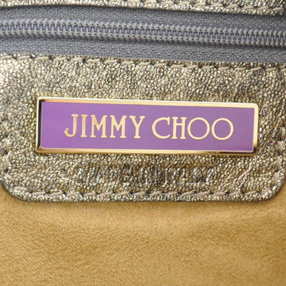 Jimmy Choo Leather Mave Foldover Clutch Metallic 9 of 12
