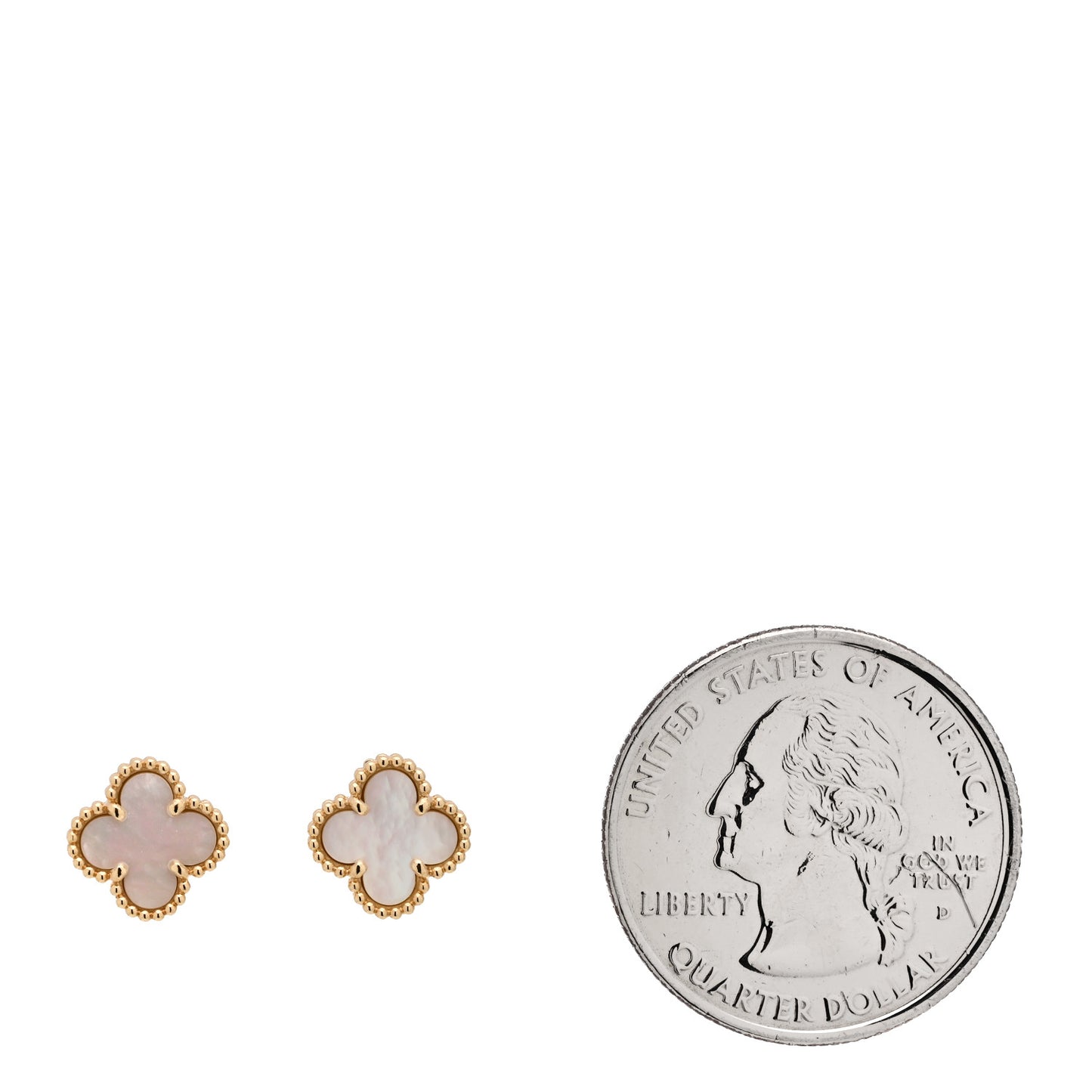 18K Yellow Gold Mother of Pearl Sweet Alhambra Earrings
