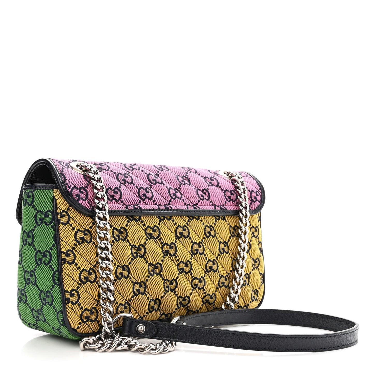 Monogram Multicolor Matelasse Diagonal Small GG Marmont Shoulder Bag Pink Blue Red Yellow Green