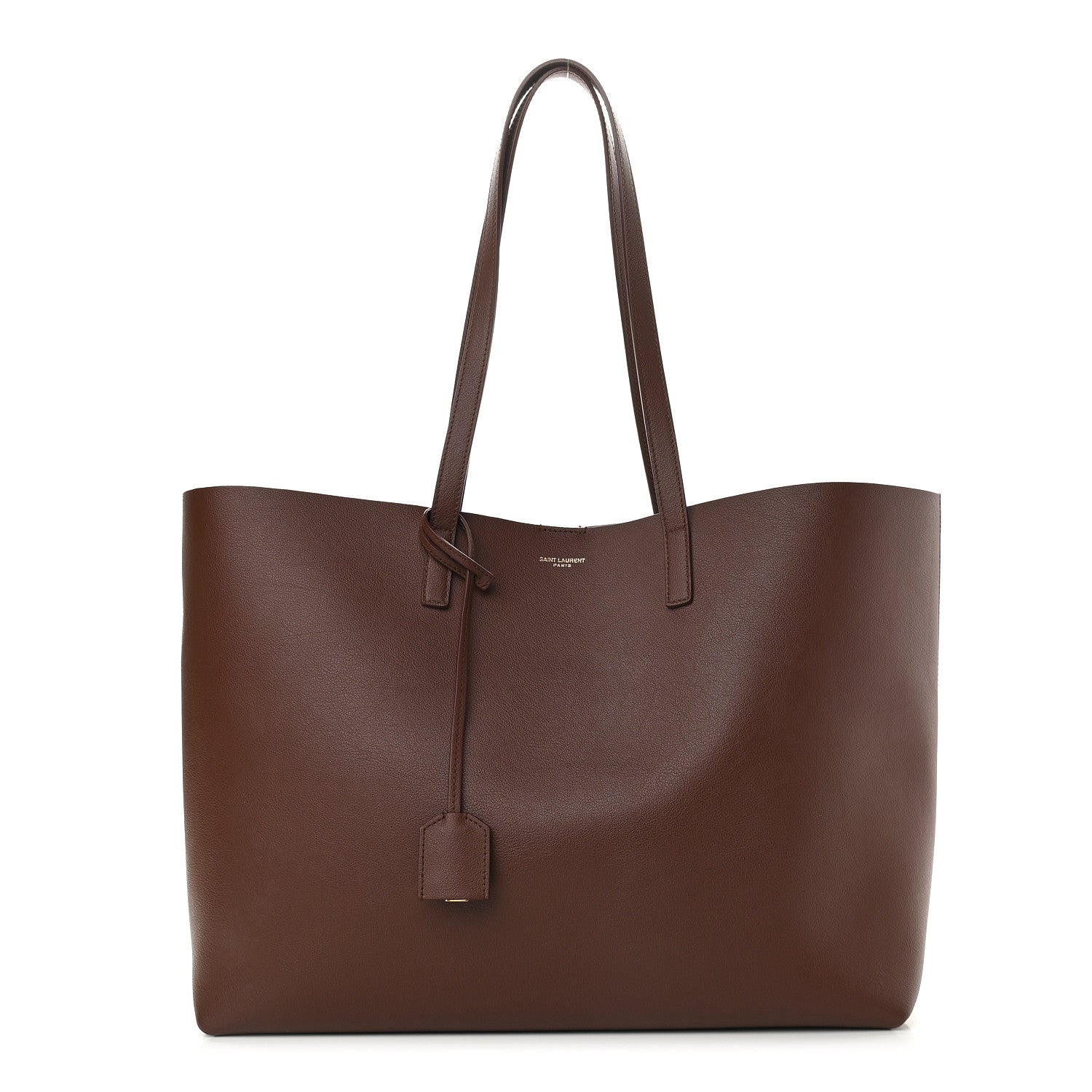 Saint Laurent Calfskin Large Shopping Tote Cognac 2 of 9