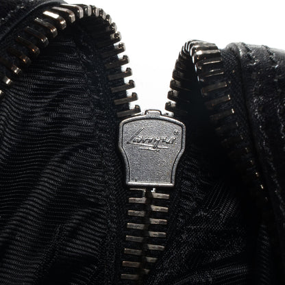 Burberry Prorsum Calfskin Studded Knight Satchel Black 9 of 10