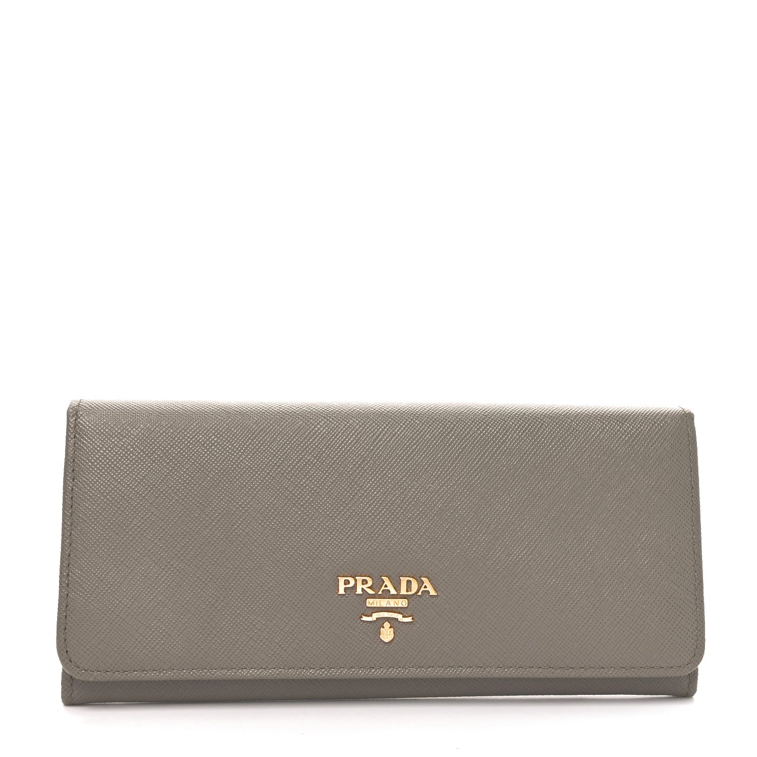 Prada Saffiano Metal Continental Flap Wallet Argila 1 of 7