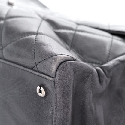 Chanel Glazed Calfskin Quilted Large CC Delivery Tote Grey 9 of 18