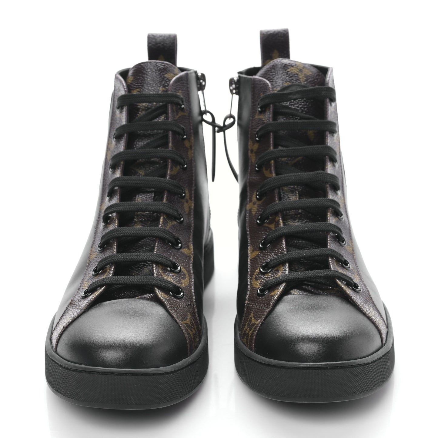 Calfskin Monogram Checkpoint Sneaker Boot 38.5 Black