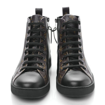 Louis Vuitton Calfskin Monogram Checkpoint Sneaker Boot 38.5 Black 2 of 8