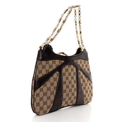 Gucci Monogram Bamboo Chain Tom Ford Shoulder Bag Metallic Purple 3 of 9