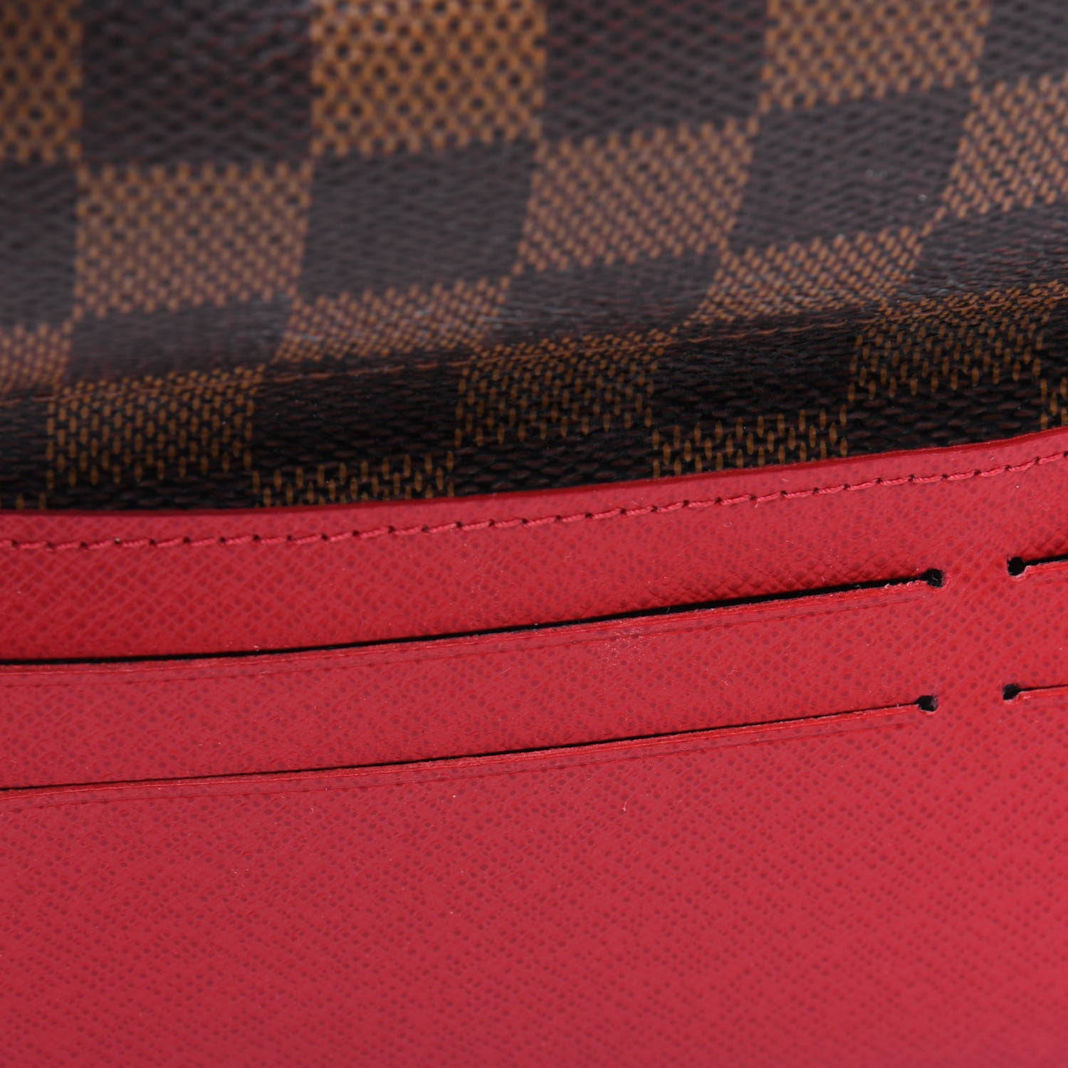 Louis Vuitton Damier Ebene Josephine Wallet Red 10 of 15