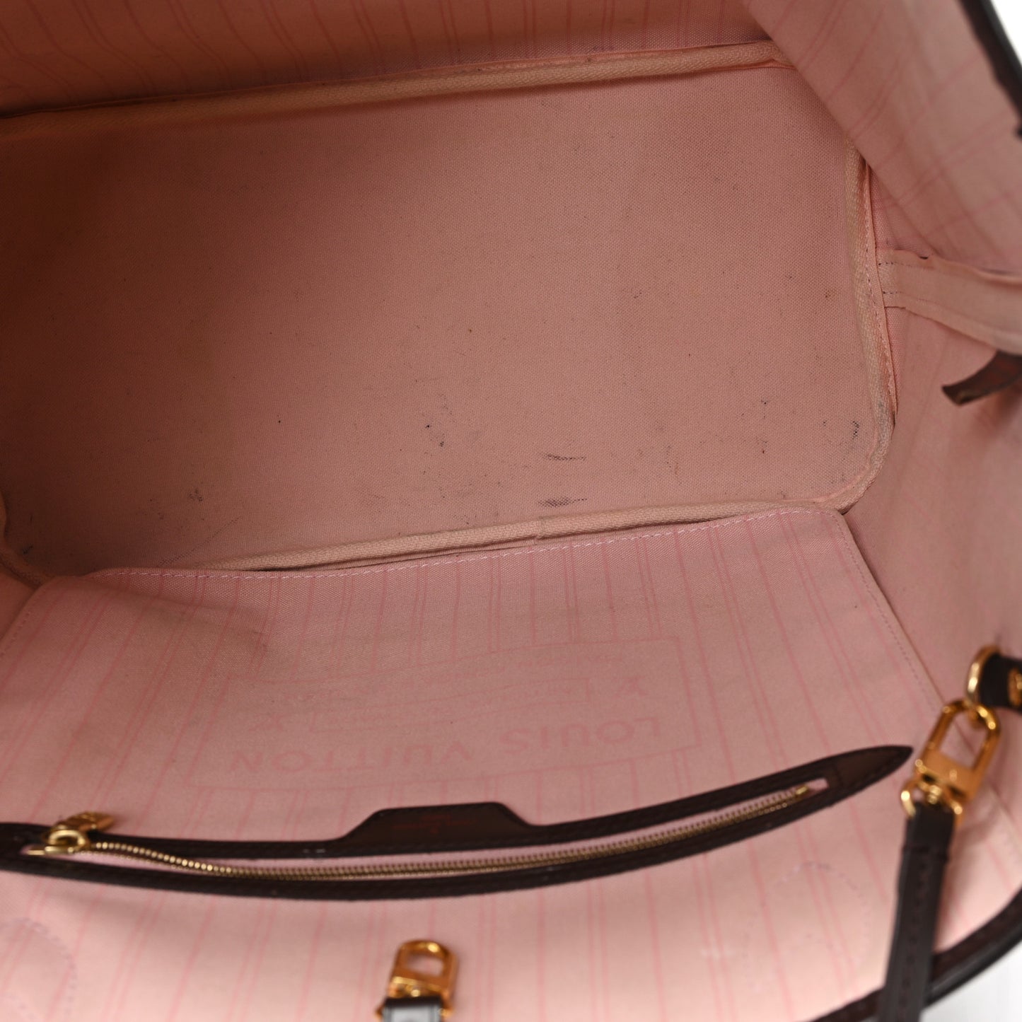 Damier Ebene Neo Neverfull MM Rose Ballerine